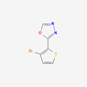 molecular formula C6H3BrN2OS B1402924 2-(3-Bromothien-2-yl)-1,3,4-oxadiazole CAS No. 1357064-43-7