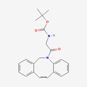 molecular formula C22H24N2O3 B14029263 tert-butyl N-[2-(6H-benzo[c][1]benzazocin-5-yl)-2-oxoethyl]carbamate 