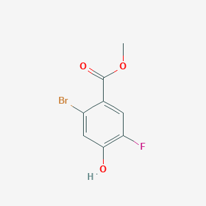 molecular formula C8H6BrFO3 B14029268 Methyl 2-bromo-5-fluoro-4-hydroxybenzoate 