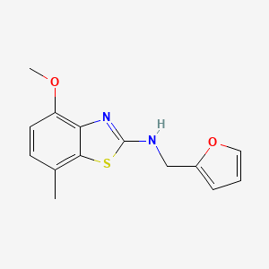 molecular formula C14H14N2O2S B1402929 N-(2-furylmethyl)-4-methoxy-7-methyl-1,3-benzothiazol-2-amine CAS No. 1350989-14-8