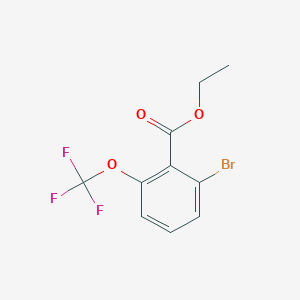 molecular formula C10H8BrF3O3 B14029308 Ethyl 2-bromo-6-(trifluoromethoxy)benzoate 
