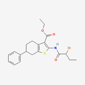 Ethyl 2-[(2-bromobutanoyl)amino]-6-phenyl-4,5,6,7-tetrahydro-1-benzothiophene-3-carboxylate