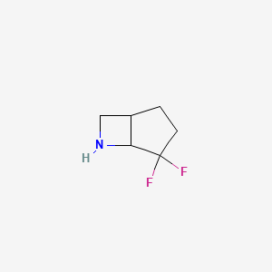 molecular formula C6H9F2N B14029322 4,4-Difluoro-6-azabicyclo[3.2.0]heptane 