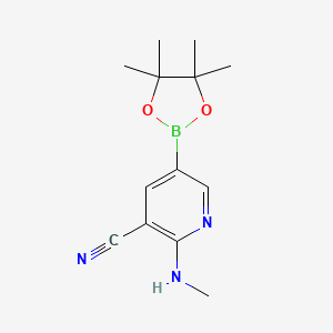 2-(Methylamino)-5-(4,4,5,5-tetramethyl-1,3,2-dioxaborolan-2-yl)nicotinonitrile