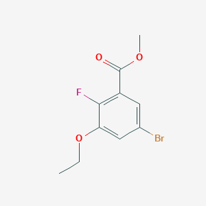 molecular formula C10H10BrFO3 B14029427 Methyl 5-bromo-3-ethoxy-2-fluorobenzoate 