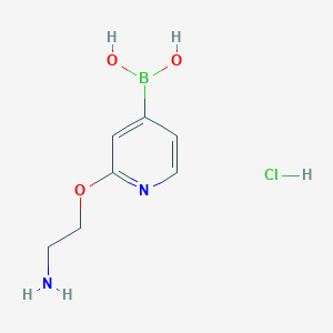 (2-(2-Aminoethoxy)pyridin-4-yl)boronic acid hydrochloride