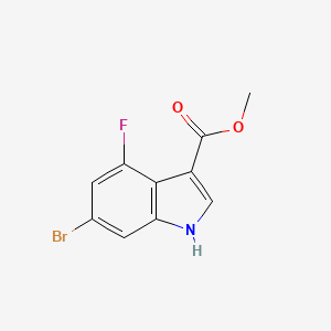 molecular formula C10H7BrFNO2 B14029507 Methyl 6-bromo-4-fluoro-1H-indole-3-carboxylate 