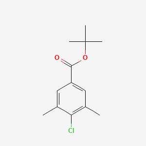 molecular formula C13H17ClO2 B14029564 Tert-butyl 4-chloro-3,5-dimethylbenzoate 
