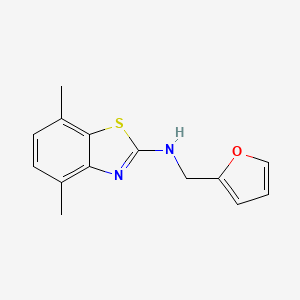 molecular formula C14H14N2OS B1402959 N-(2-furylmethyl)-4,7-dimethyl-1,3-benzothiazol-2-amine CAS No. 1350989-03-5