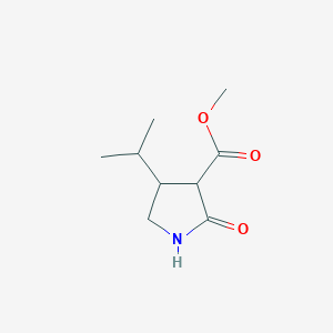 molecular formula C9H15NO3 B1402960 Methyl 4-isopropyl-2-oxopyrrolidine-3-carboxylate CAS No. 80036-60-8