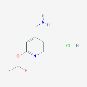 molecular formula C7H9ClF2N2O B1402961 (2-(Difluoromethoxy)pyridin-4-yl)methanamine hydrochloride CAS No. 943843-27-4