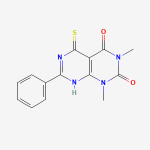 molecular formula C14H12N4O2S B14029622 1,3-dimethyl-7-phenyl-5-thioxo-5,6-dihydropyrimido[4,5-d]pyrimidine-2,4(1H,3H)-dione 