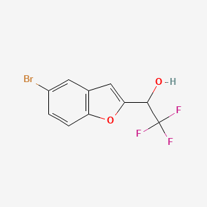 molecular formula C10H6BrF3O2 B1402963 1-(5-Bromobenzofuran-2-yl)-2,2,2-trifluoroethanol CAS No. 1391737-70-4