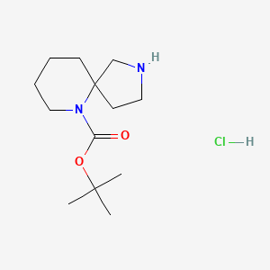 molecular formula C13H25ClN2O2 B1402964 Tert-butyl 2,6-diazaspiro[4.5]decane-6-carboxylate hydrochloride CAS No. 1407522-01-3
