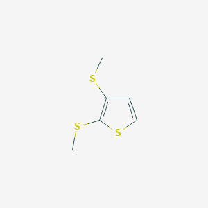 molecular formula C6H8S3 B14029655 2,3-Bis(methylthio)thiophene 