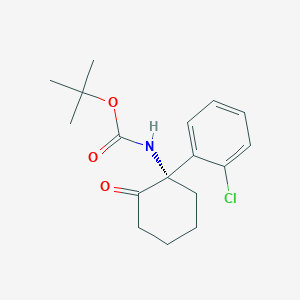 molecular formula C17H22ClNO3 B14029660 (S)-tert-butyl (1-(2-chlorophenyl)-2-oxocyclohexyl)carbamate 