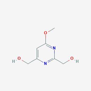 molecular formula C7H10N2O3 B1402967 (6-Methoxypyrimidine-2,4-diyl)dimethanol CAS No. 1333222-16-4