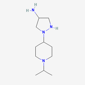 molecular formula C11H24N4 B1402969 1-(1-异丙基哌啶-4-基)吡唑烷-4-胺 CAS No. 1432053-73-0