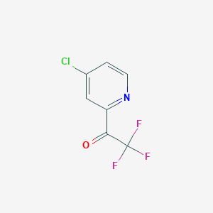 molecular formula C7H3ClF3NO B1402971 1-(4-氯吡啶-2-基)-2,2,2-三氟乙酮 CAS No. 1356086-78-6
