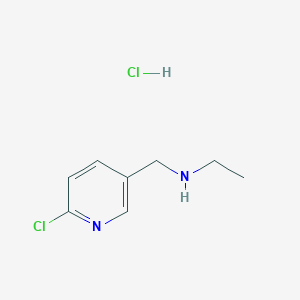 molecular formula C8H12Cl2N2 B1402976 N-((6-Chloropyridin-3-yl)methyl)ethanamine hydrochloride CAS No. 1353990-11-0