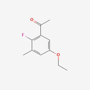molecular formula C11H13FO2 B14029803 1-(5-Ethoxy-2-fluoro-3-methylphenyl)ethanone 