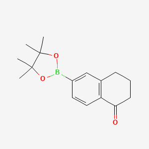 molecular formula C16H21BO3 B1402982 6-(4,4,5,5-tetramethyl-1,3,2-dioxaborolan-2-yl)-3,4-dihydronaphthalen-1(2H)-one CAS No. 517874-22-5