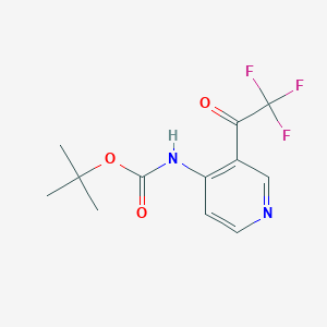 molecular formula C12H13F3N2O3 B1402983 Tert-butyl 3-(2,2,2-trifluoroacetyl)pyridin-4-ylcarbamate CAS No. 1391738-67-2