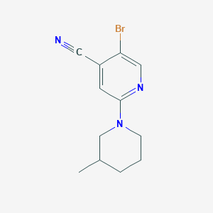 molecular formula C12H14BrN3 B1402985 5-Bromo-2-(3-methylpiperidin-1-yl)isonicotinonitrile CAS No. 1356109-47-1