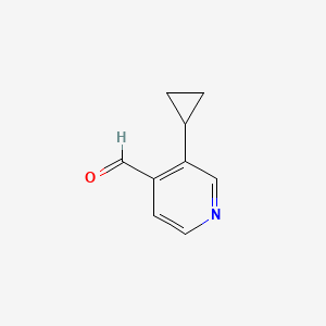 molecular formula C9H9NO B1402989 3-环丙基异烟肼醛 CAS No. 1063960-86-0
