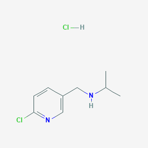 molecular formula C9H14Cl2N2 B1402991 N-((6-Chloropyridin-3-yl)methyl)propan-2-amine hydrochloride CAS No. 1417794-25-2