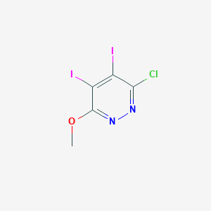 molecular formula C5H3ClI2N2O B1402992 3-Chloro-4,5-diiodo-6-methoxypyridazine CAS No. 1375303-14-2