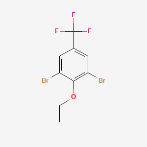 molecular formula C9H7Br2F3O B14029928 1,3-Dibromo-2-ethoxy-5-(trifluoromethyl)benzene 