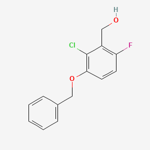 molecular formula C14H12ClFO2 B14029933 (3-(Benzyloxy)-2-chloro-6-fluorophenyl)methanol 