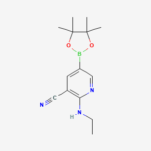 2-(Ethylamino)-5-(4,4,5,5-tetramethyl-1,3,2-dioxaborolan-2-yl)nicotinonitrile