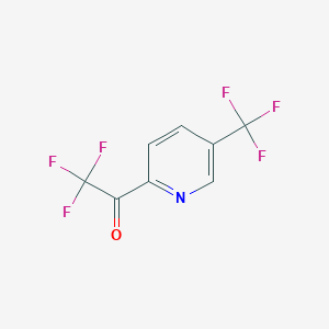 molecular formula C8H3F6NO B1403000 2,2,2-Trifluoro-1-(5-(trifluoromethyl)pyridin-2-yl)ethanone CAS No. 1060801-98-0