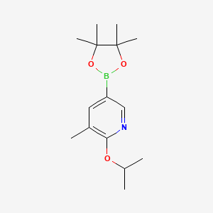 molecular formula C15H24BNO3 B1403004 2-Isopropoxy-3-methyl-5-(4,4,5,5-tetramethyl-1,3,2-dioxaborolan-2-yl)pyridine CAS No. 1375303-04-0
