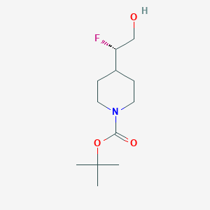 molecular formula C12H22FNO3 B14030136 Tert-butyl (S)-4-(1-fluoro-2-hydroxyethyl)piperidine-1-carboxylate 
