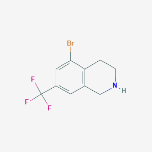 molecular formula C10H9BrF3N B1403015 5-Bromo-7-(trifluoromethyl)-1,2,3,4-tetrahydroisoquinoline CAS No. 1356111-42-6