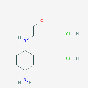 molecular formula C9H22Cl2N2O B14030157 (1R,4R)-N1-(2-methoxyethyl)cyclohexane-1,4-diamine dihydrochloride 
