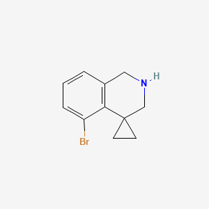 molecular formula C11H12BrN B1403016 5'-bromo-2',3'-dihydro-1'H-spiro[cyclopropane-1,4'-isoquinoline] CAS No. 885269-16-9