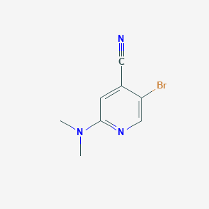 molecular formula C8H8BrN3 B1403020 5-Bromo-2-(dimethylamino)isonicotinonitrile CAS No. 1356109-66-4