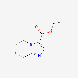 molecular formula C9H12N2O3 B14030213 Ethyl 5,6-dihydro-8H-imidazo[2,1-c][1,4]oxazine-3-carboxylate 