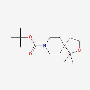 molecular formula C15H27NO3 B1403023 Tert-butyl 1,1-dimethyl-2-oxa-8-azaspiro[4.5]decane-8-carboxylate CAS No. 1333222-28-8