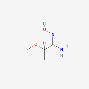 molecular formula C4H10N2O2 B14030276 (1E)-N'-hydroxy-2-methoxypropanimidamide 
