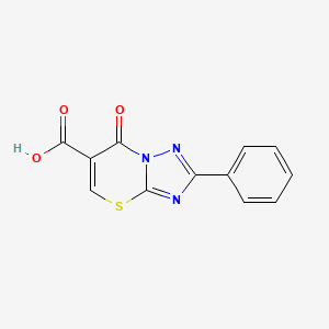 molecular formula C12H7N3O3S B1403032 7-oxo-2-phenyl-7H-[1,2,4]triazolo[5,1-b][1,3]thiazine-6-carboxylic acid CAS No. 1375302-47-8