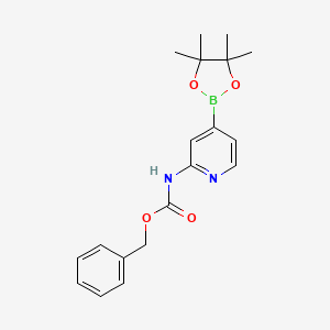 molecular formula C19H23BN2O4 B1403033 Benzyl (4-(4,4,5,5-tetramethyl-1,3,2-dioxaborolan-2-yl)pyridin-2-yl)carbamate CAS No. 1333319-53-1