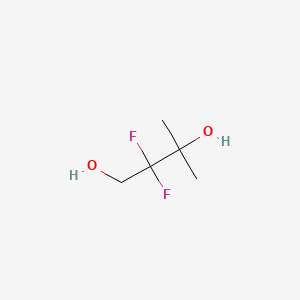 molecular formula C5H10F2O2 B14030359 2,2-Difluoro-3-methyl-butane-1,3-diol 