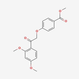 molecular formula C18H18O6 B14030379 Methyl 4-(2-(2,4-dimethoxyphenyl)-2-oxoethoxy)benzoate 