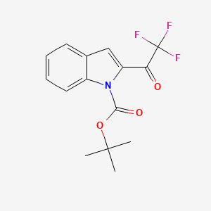 molecular formula C15H14F3NO3 B1403038 tert-butyl 2-(2,2,2-trifluoroacetyl)-1H-indole-1-carboxylate CAS No. 1402148-99-5