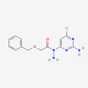 molecular formula C13H14ClN5O2 B14030392 N-(2-Amino-6-chloropyrimidin-4-YL)-2-(benzyloxy)acetohydrazide 
